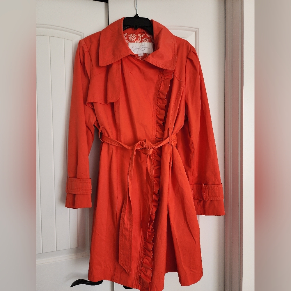 Jessica Simpson Ruffle Belted Coat